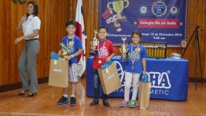 Campeones de categoría Kids de 8 a 9 Primero: Johan Bedoya Segundo: Ilio Viñas Tercero: Victoria Duarte