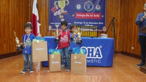 Campeones de categoría Tiny Tots: Primero: Adrian A. Cedeño Segundo: Ian Alberto Sierra Tercero: Gabriel Sierra